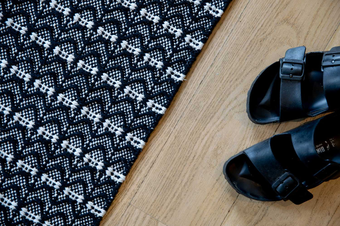Dune Cotton Rug - Black
