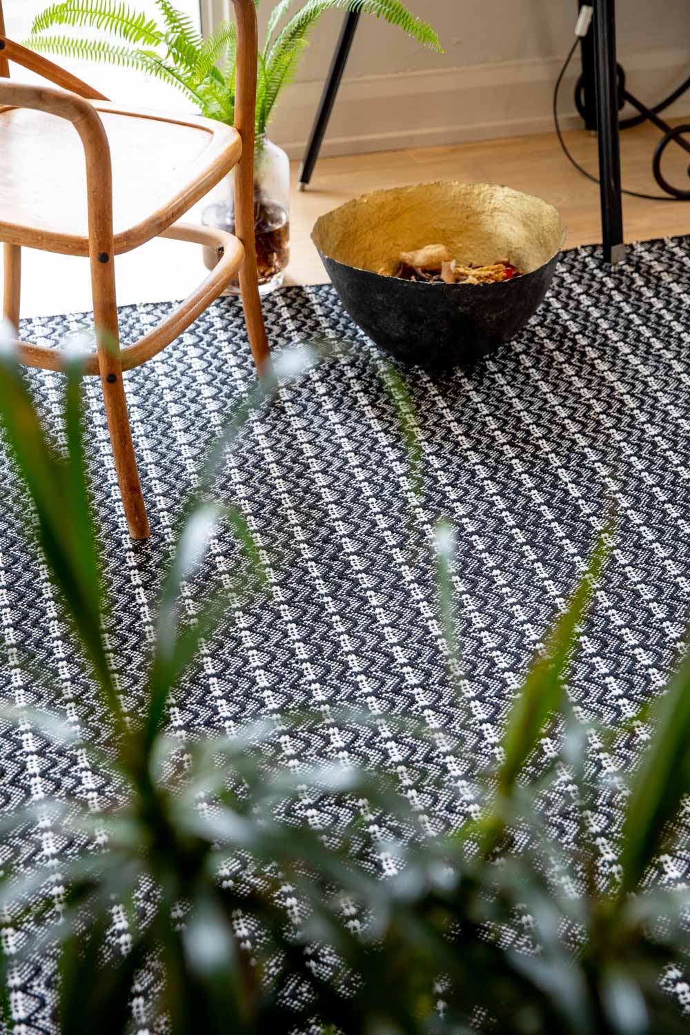 Dune Cotton Rug - Black