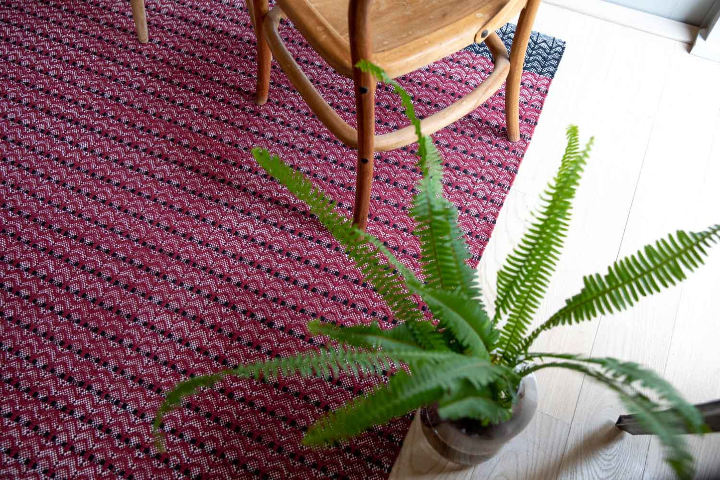 Dune Cotton Rug - Wine