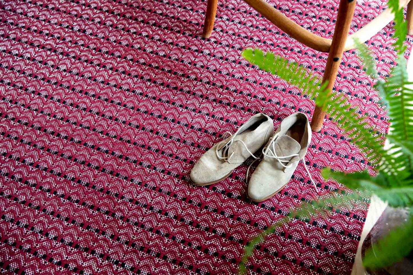 Dune Cotton Rug - Wine