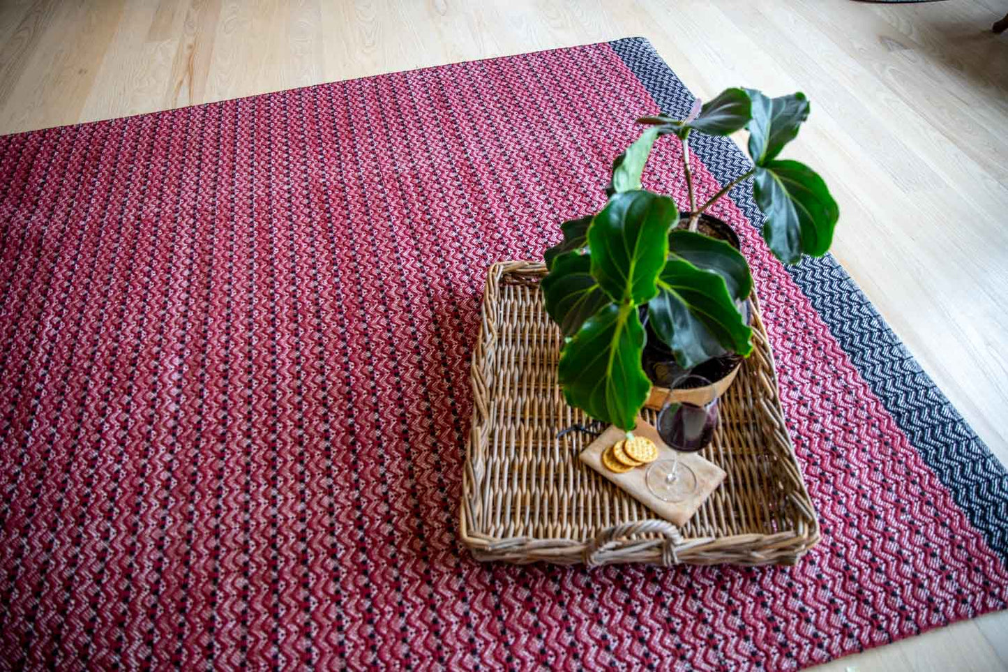 Dune Cotton Rug - Wine