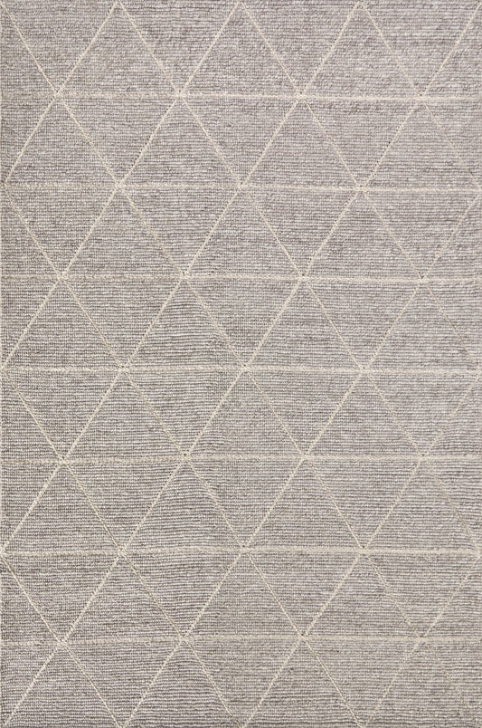 YUDU Lemba Geometric Light Hand-Knotted Wool Rug
