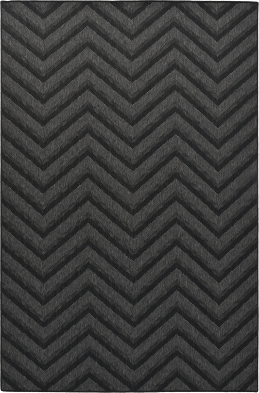 Shanga Zig‑Zag MiracleRug – Dark Grey Statement Rug for Minimal Décor