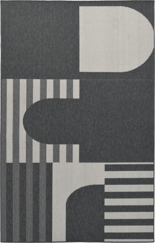 Kimlim Graphic Block Rug – Monochrome Contemporary Rug for Minimal Interiors
