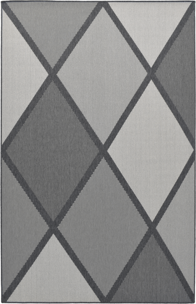 Monochrome Diamond MiracleRug – Graphic Neutral Rug for Structured Interiors