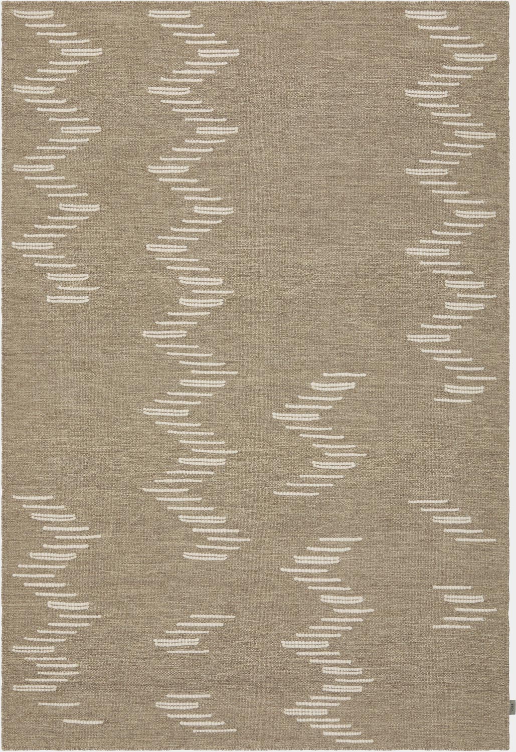 Tide Patterned Handwoven Wool Cotton Rug