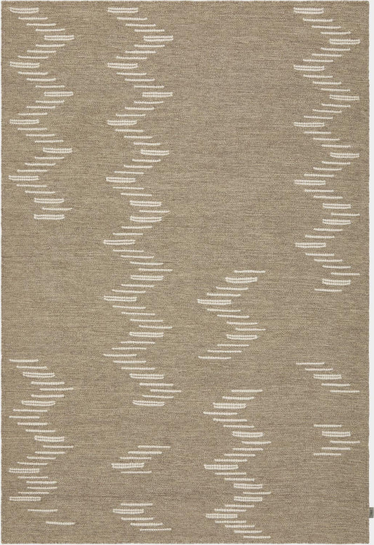 Tide Patterned Handwoven Wool Cotton Rug
