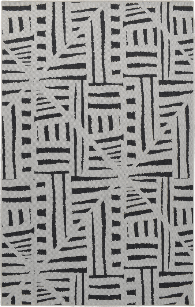 Uthando Irregular Stripe MiracleRug – Light Tone Artisan-Style Patterned Neutral Rug