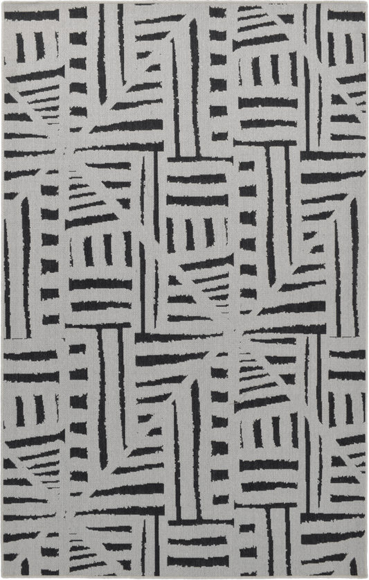 Uthando Irregular Stripe MiracleRug – Light Tone Artisan-Style Patterned Neutral Rug