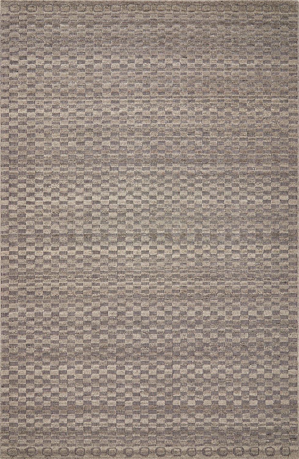 YUDU Stone Minimal Handwoven 100% Wool Rug
