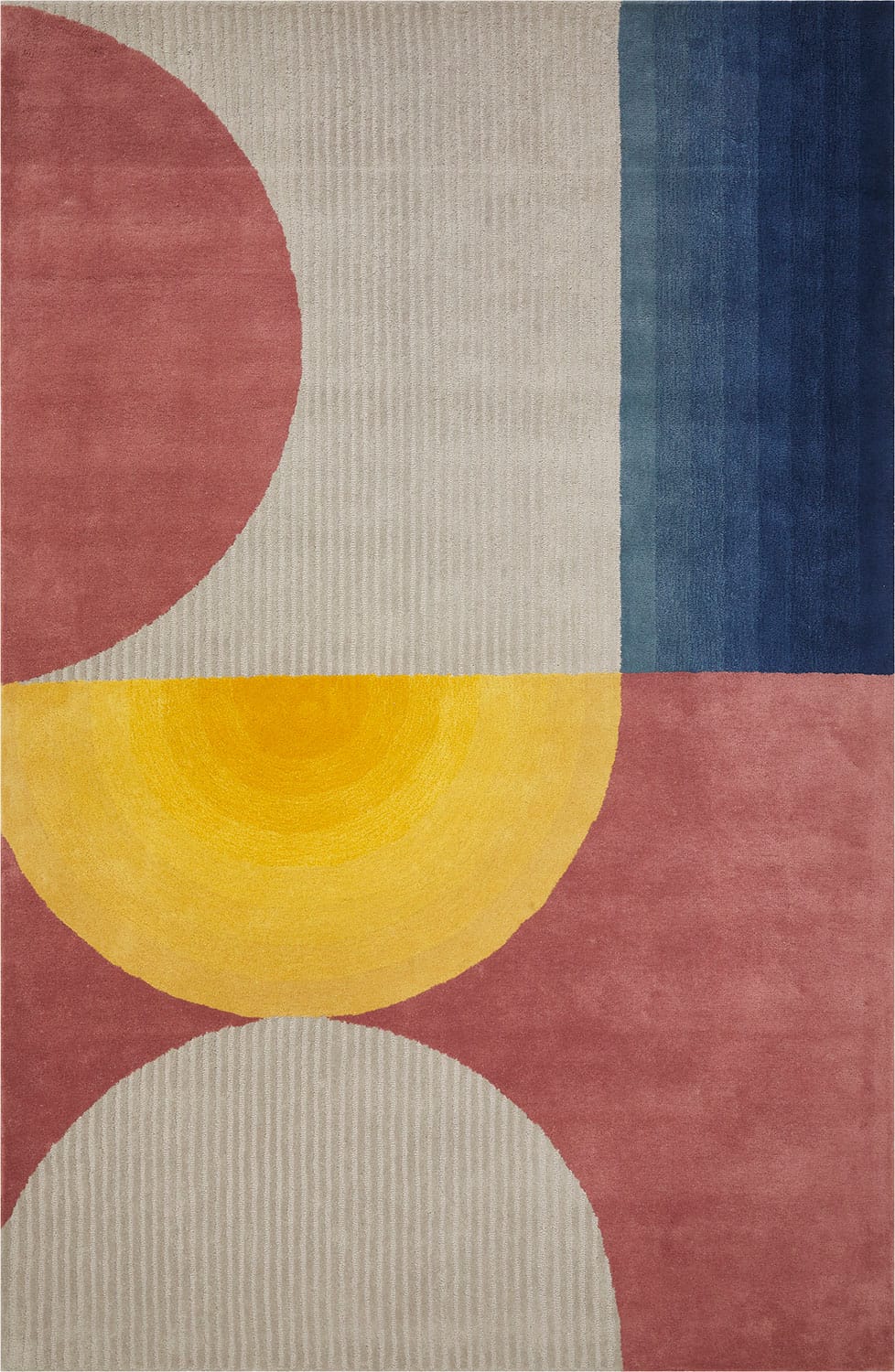 Sunset Geometric Handwoven 100% Wool Rug